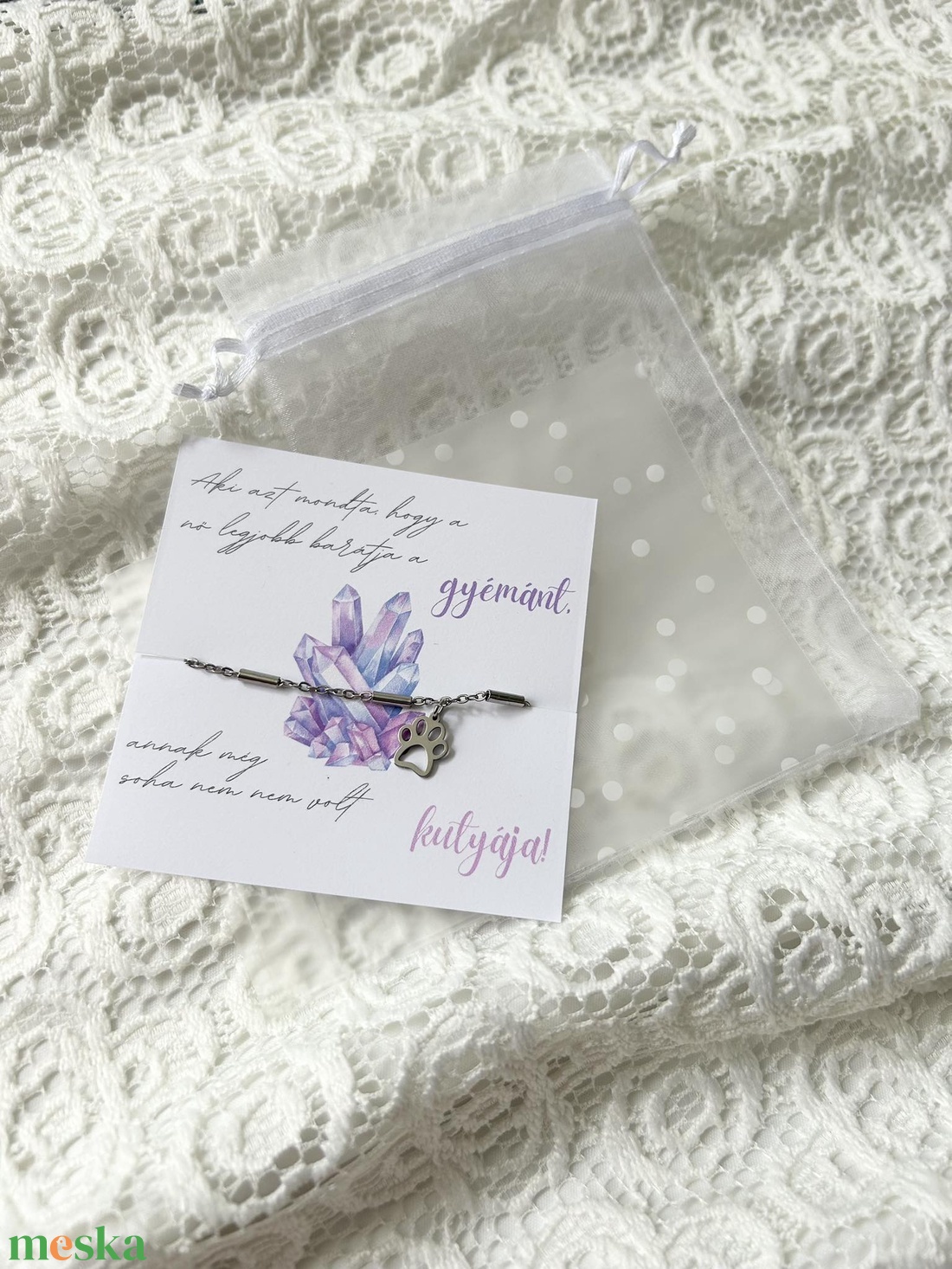 Kutya mancs tappancs karkötő - ékszer - karkötő - charm karkötő - Meska.hu