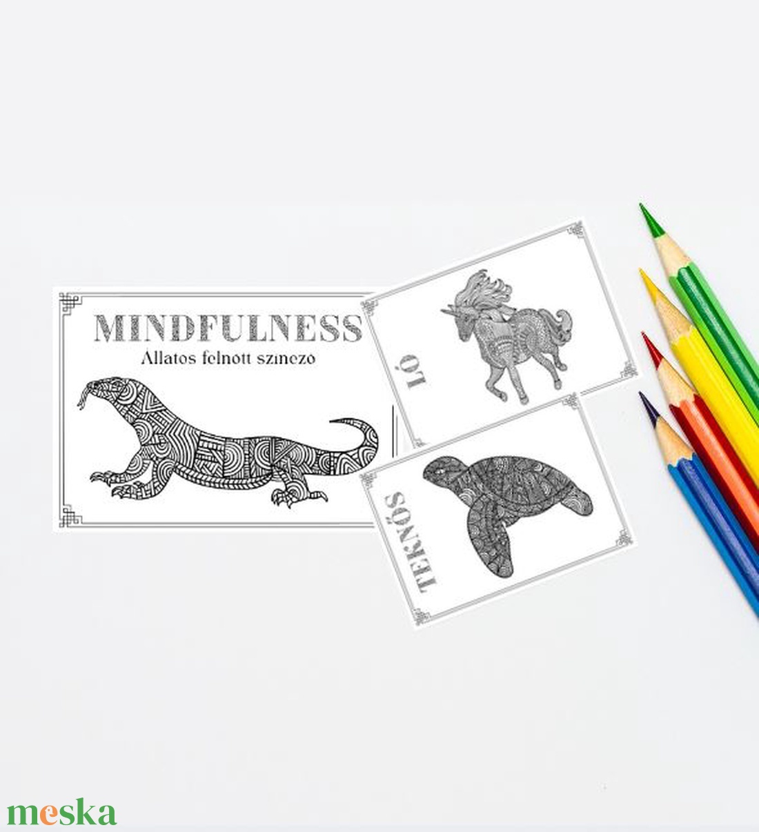 Mindfulness színező - játék & sport - készségfejlesztő és logikai játék - oktató játékok - Meska.hu