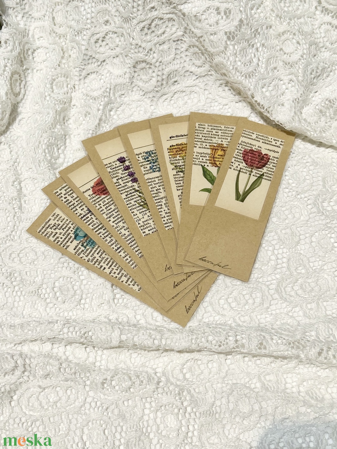 Könyvjelző virág levél vonalrajz - könyv & zene - könyvjelző - Meska.hu