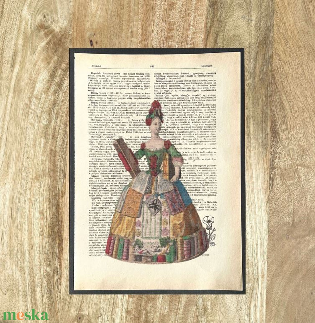 Kosztümös hölgy, vintage, kép, könyv, könyvlap, lexikon lapon - otthon & életmód - dekoráció - kép & falikép - poszter - Meska.hu