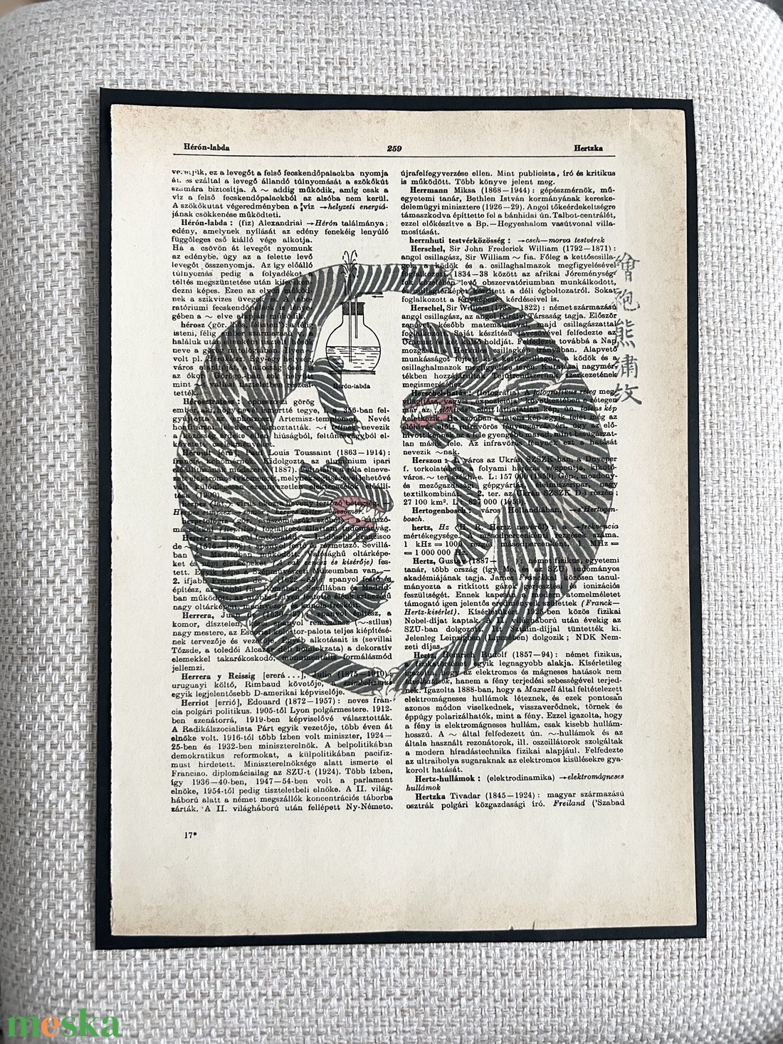 Tigris, tigrisek, tigrises, japán, kép, könyv, könyvlap, lexikon lapon - otthon & életmód - dekoráció - kép & falikép - poszter - Meska.hu