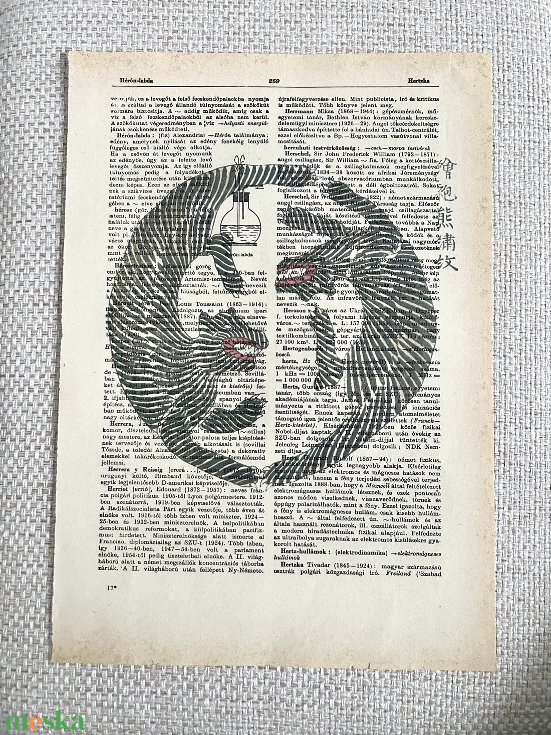 Tigris, tigrisek, tigrises, japán, kép, könyv, könyvlap, lexikon lapon - otthon & életmód - dekoráció - kép & falikép - poszter - Meska.hu