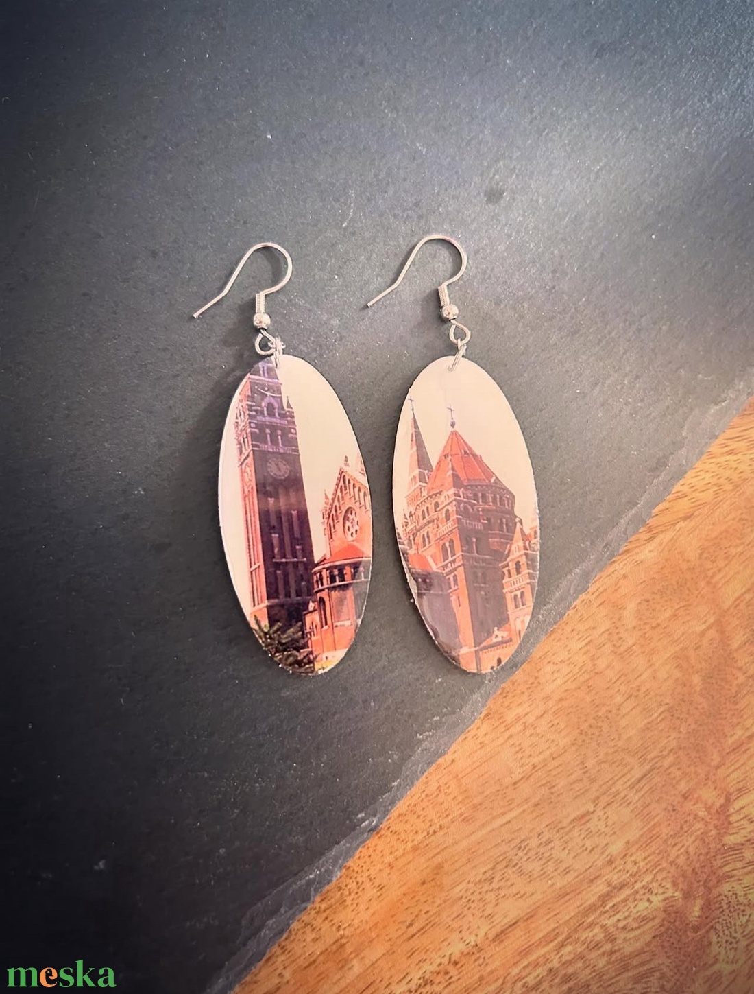 Könyv könyvlapos lógó fülbevaló Szeged lexikon - ékszer - fülbevaló - lógó fülbevaló - Meska.hu