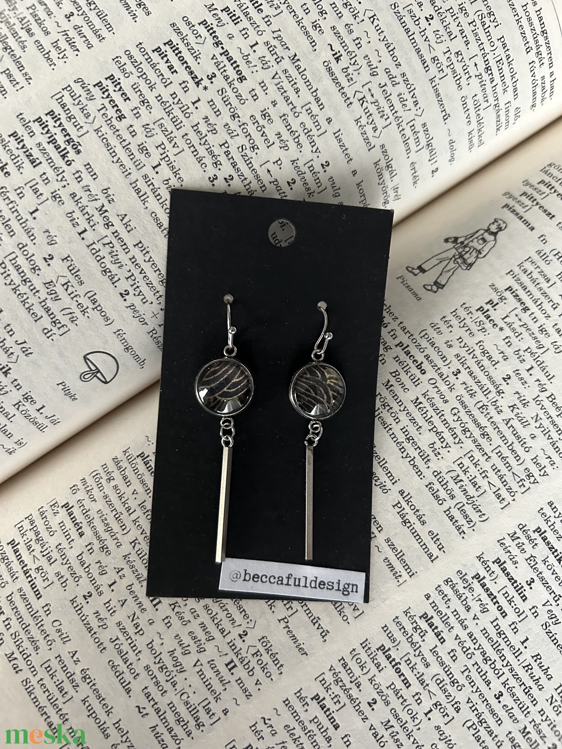 Japán hullám fülbevaló - ékszer - fülbevaló - csillár fülbevaló - Meska.hu