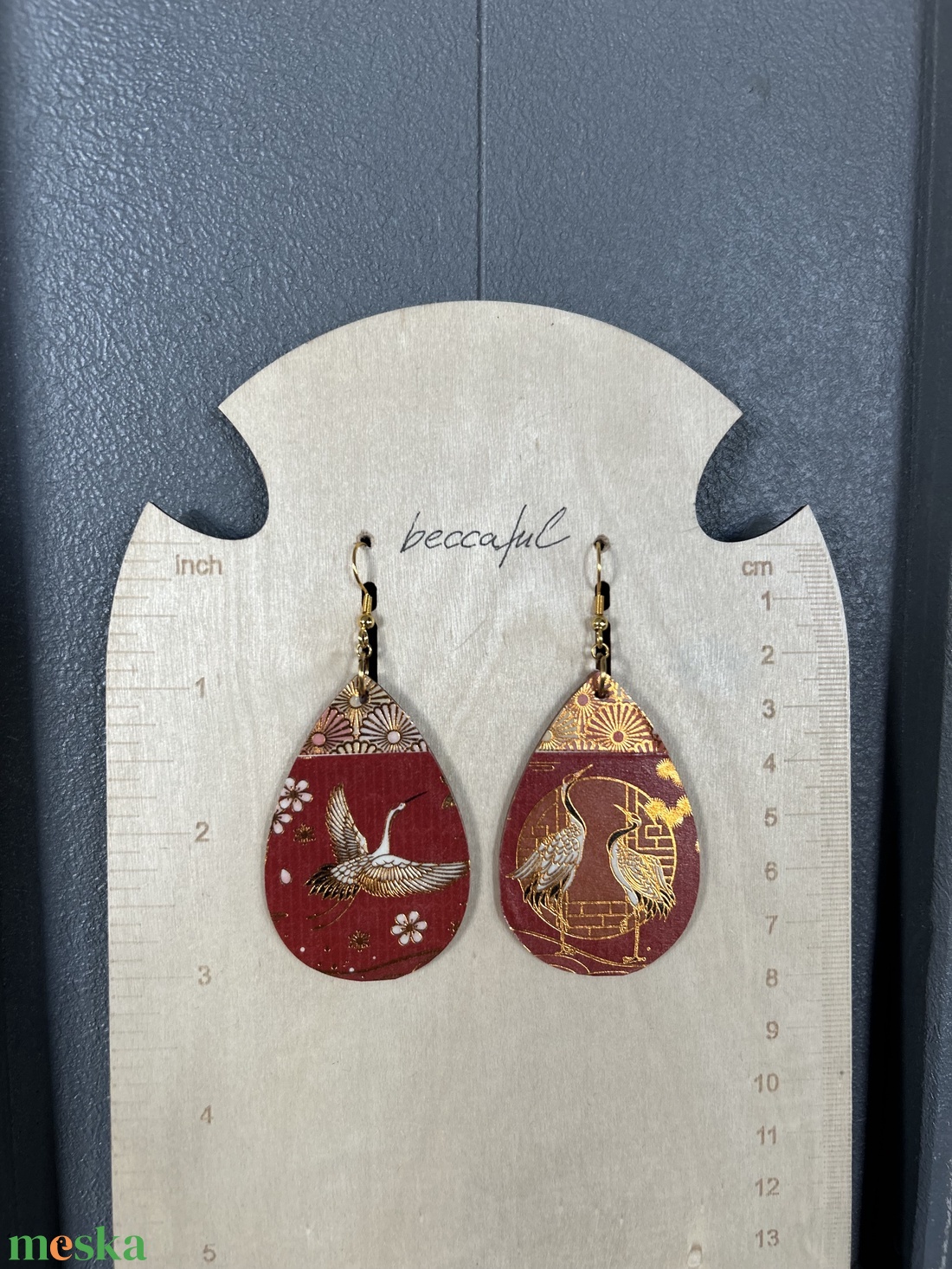 Japán darumadaras fülbevaló - ékszer - fülbevaló - csillár fülbevaló - Meska.hu