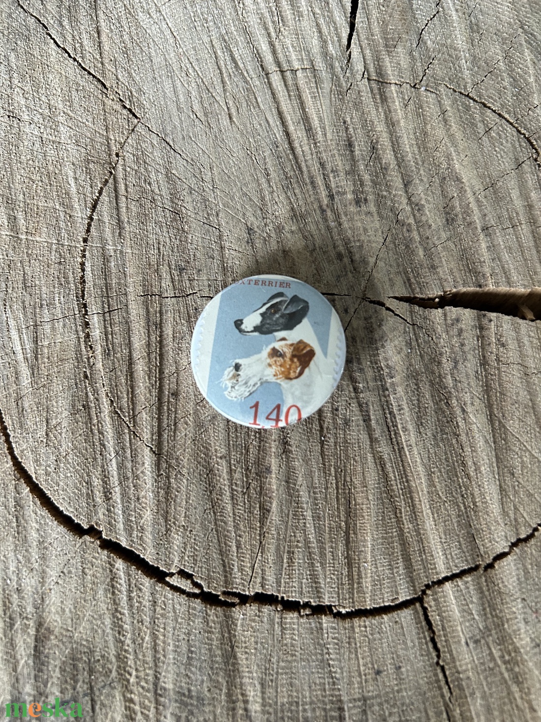 Foxi Retro vintage Postabélyeg bélyeg Kitűző - ékszer - kitűző és bross - Meska.hu