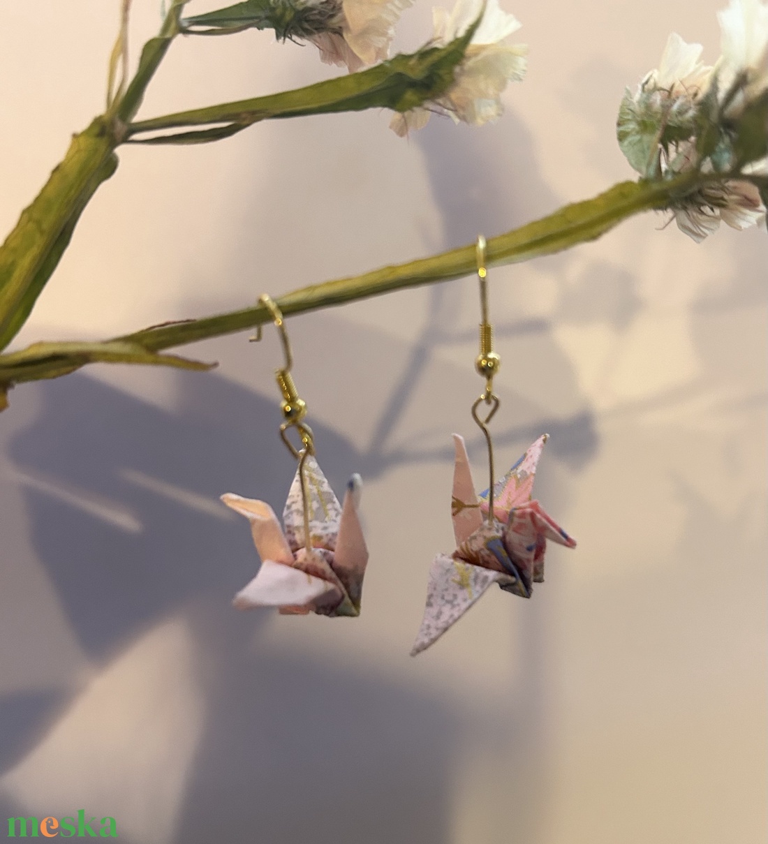 Japán darumadaras origami fülbevaló - ékszer - fülbevaló - csillár fülbevaló - Meska.hu