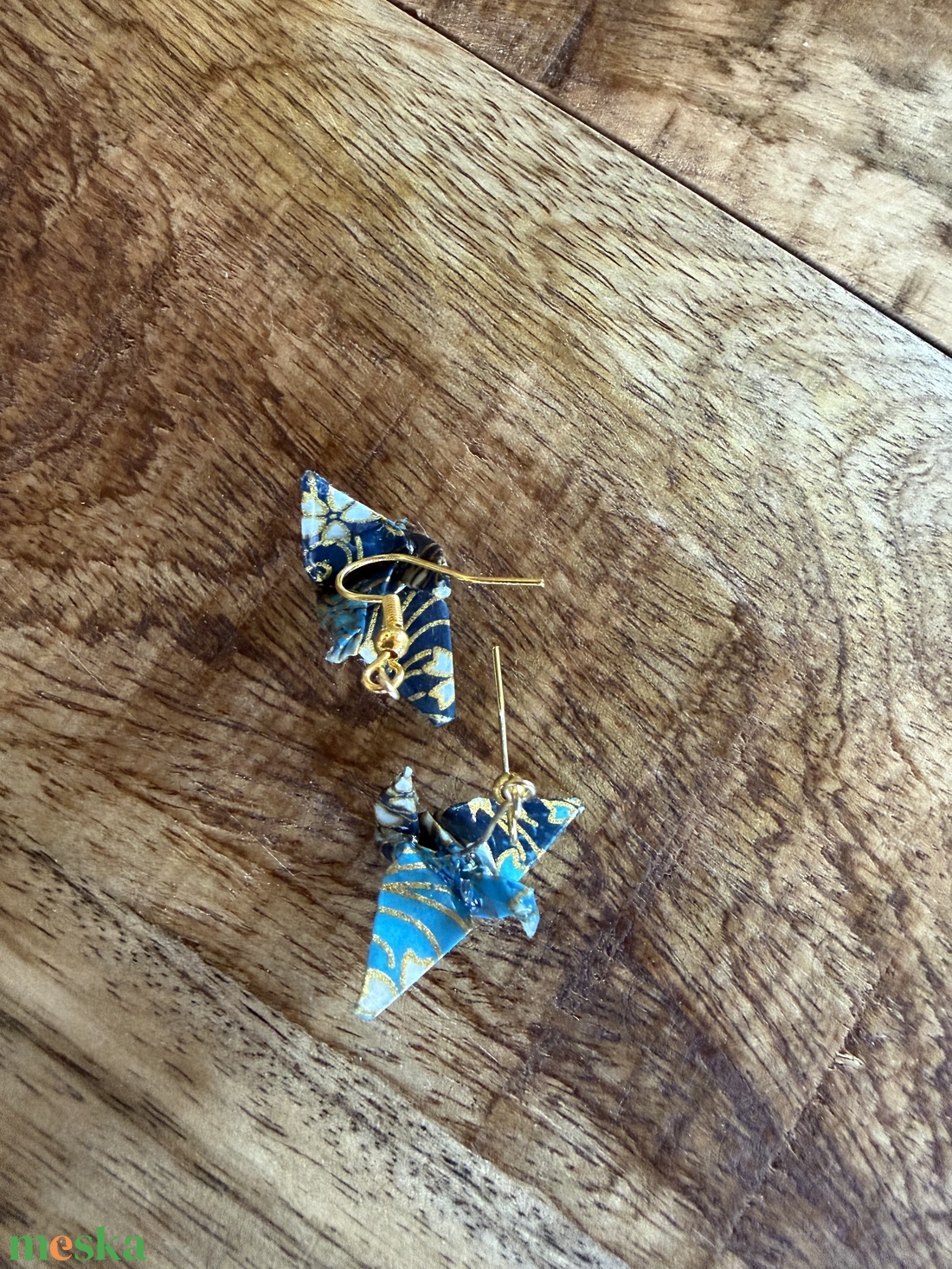 Daru origami fülbevaló - ékszer - fülbevaló - csillár fülbevaló - Meska.hu
