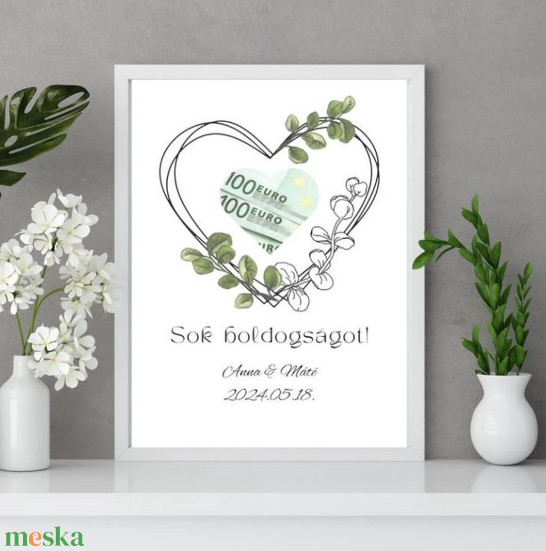 Pénzátadó, pénz, boríték helyett, nászajándék, keretben, eukaliptusz, greenery - esküvő - emlék & ajándék - nászajándék - esküvői pénzátadó képkeret - Meska.hu Pénzátadó, pénz, boríték helyett, nászajándék, keretben, eukaliptusz, greenery - esküvő - emlék & ajándék - nászajándék - esküvői pénzátadó képkeret - Meska.hu