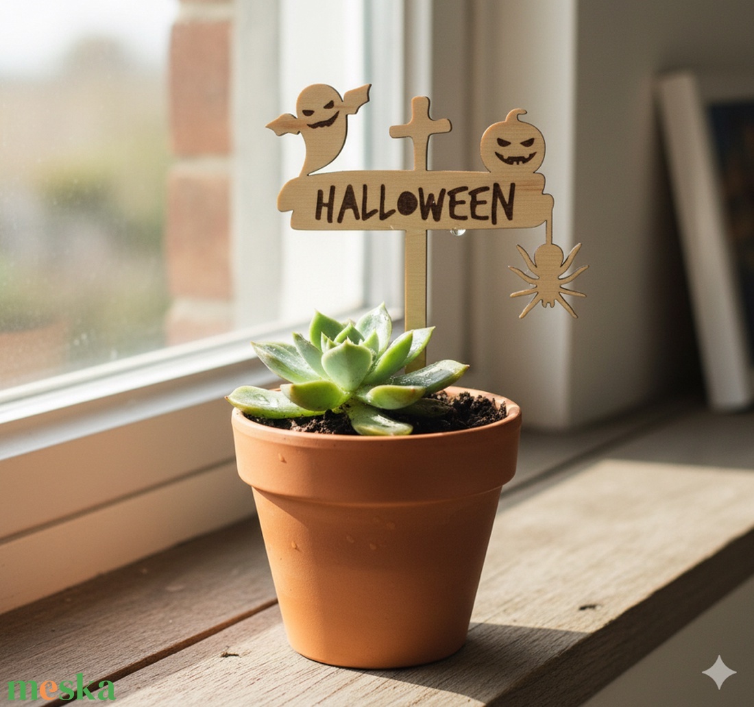 Növény jelölő fa beszúró - otthon & életmód - dekoráció - halloween - halloweeni dekoráció - Meska.hu