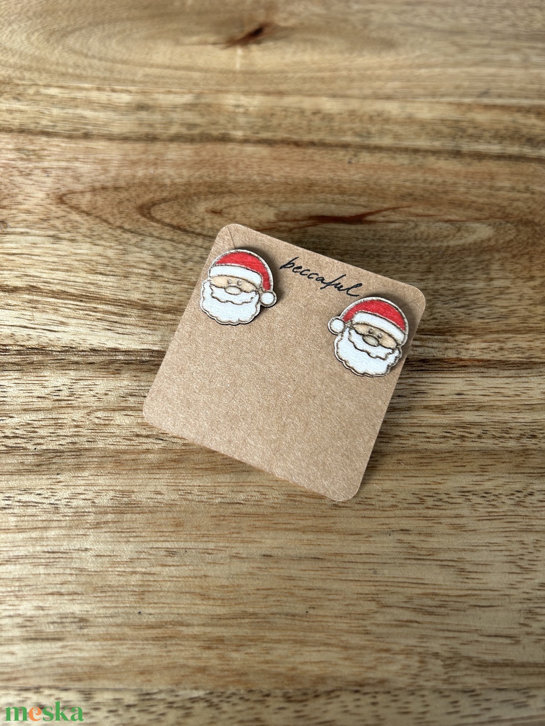 Mikulás karácsony karácsonyi fülbevaló - karácsony - karácsonyi ruházat - karácsonyi ruha kiegészítők - Meska.hu