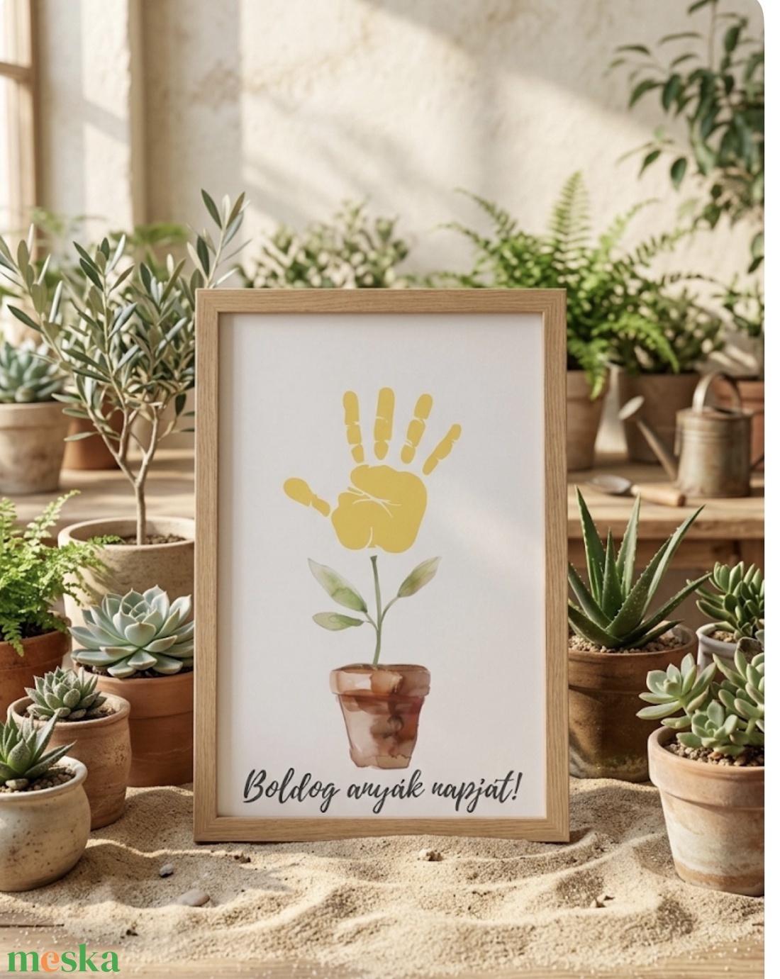 Kézlenyomat, virág, virágos - otthon & életmód - dekoráció - kép & falikép - poszter - Meska.hu