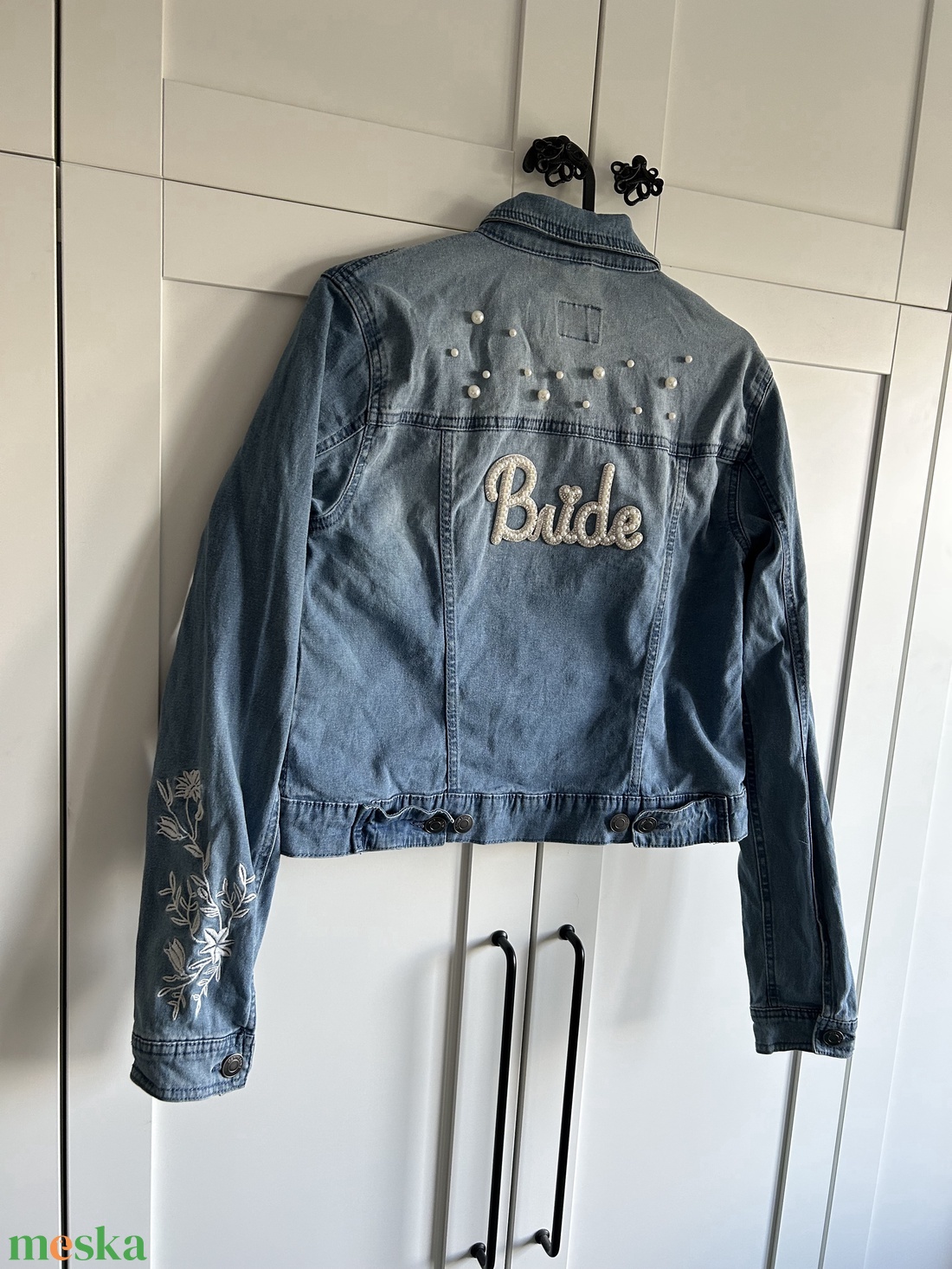 Bride gyöngyös farmerdzseki - esküvő - ruha - menyasszonyi ruha - Meska.hu