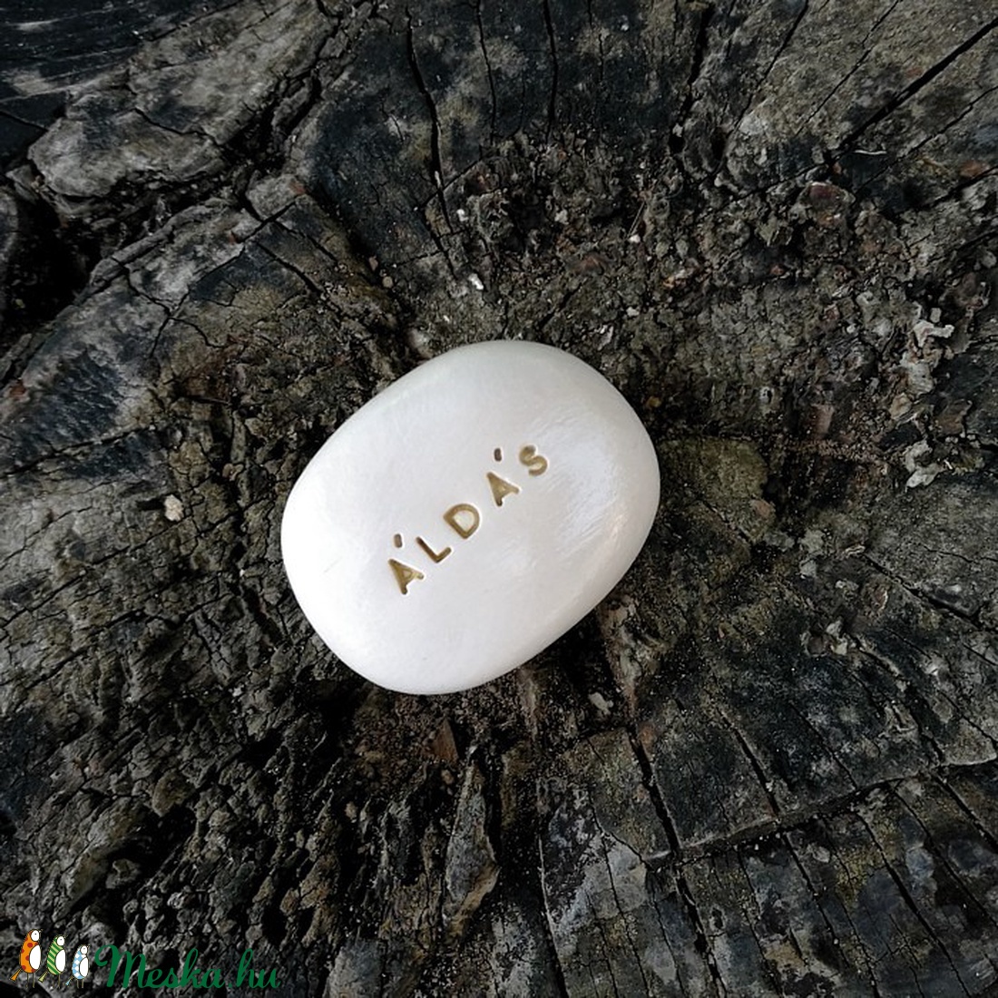 ÁLDÁS - Varázskavics arany -  - Meska.hu