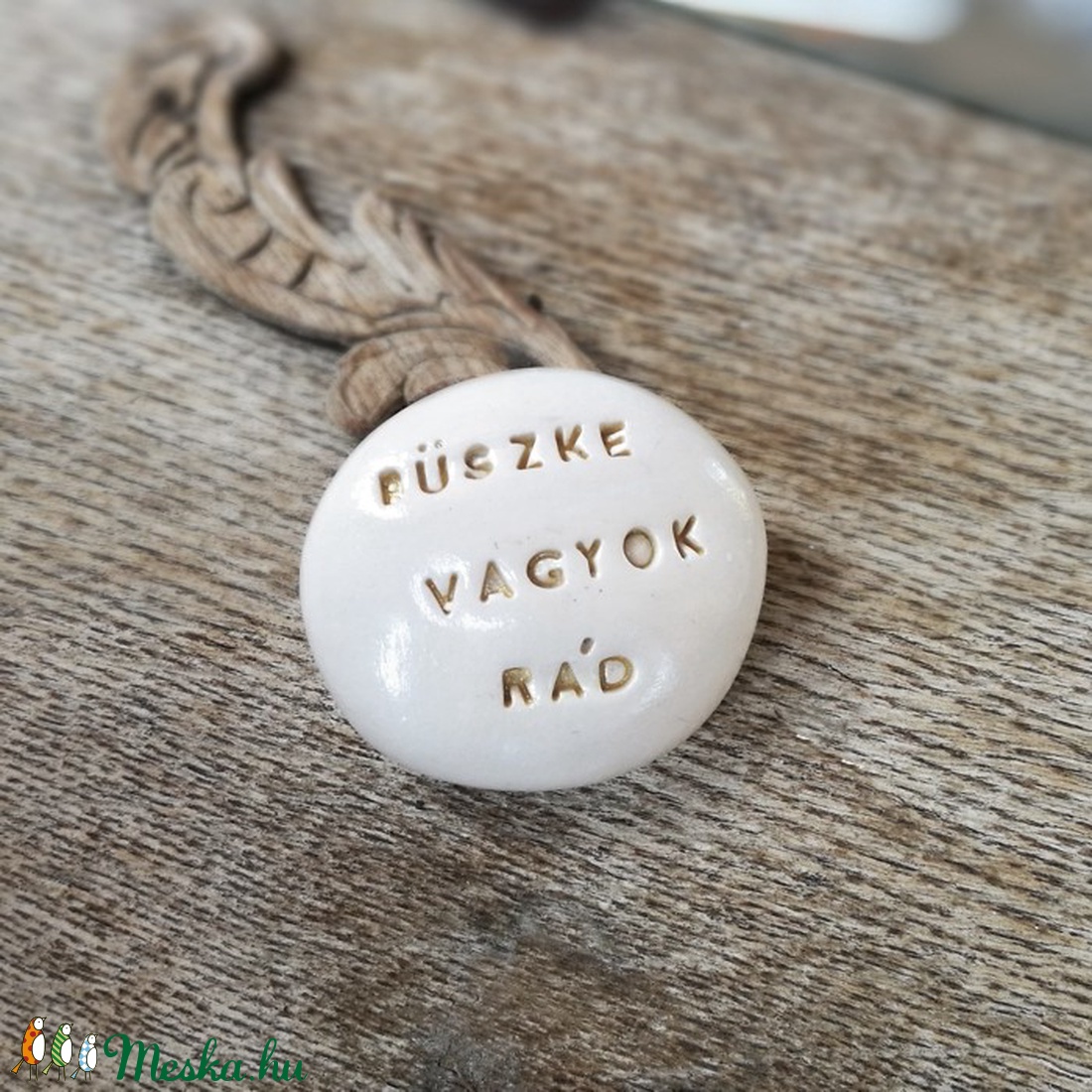 BÜSZKE VAGYOK RÁD - Varázskavics arany -  - Meska.hu