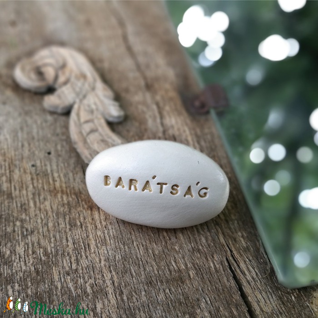 BARÁTSÁG - Varázskavics arany -  - Meska.hu