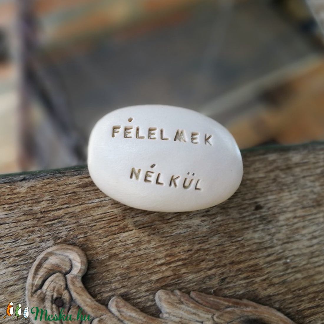 FÉLELMEK NÉLKÜL - Varázskavics arany -  - Meska.hu