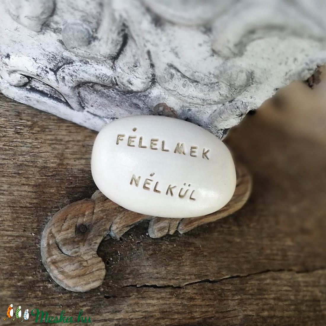 FÉLELMEK NÉLKÜL - Varázskavics arany -  - Meska.hu