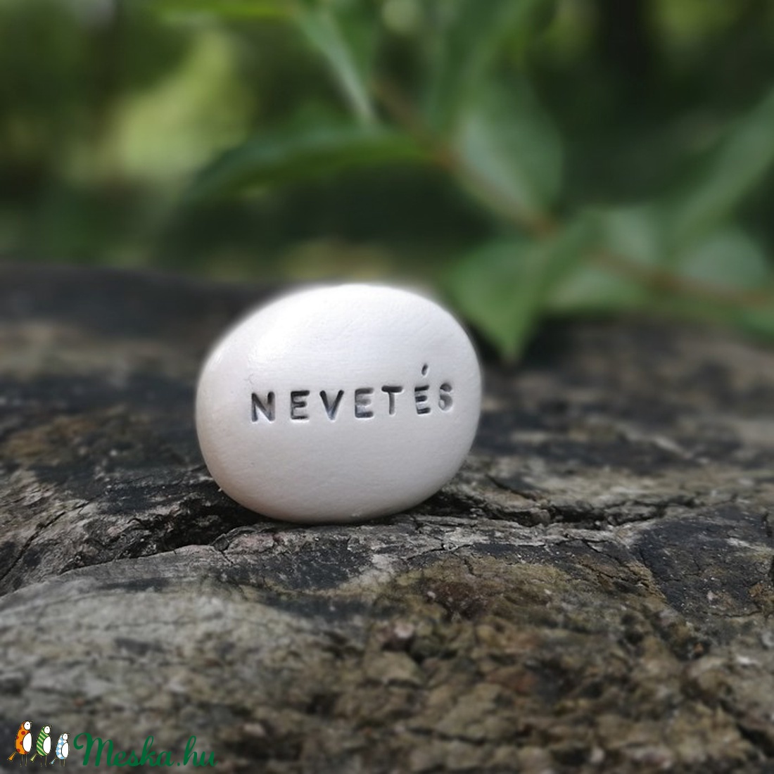 NEVETÉS - Varázskavics ezüst -  - Meska.hu