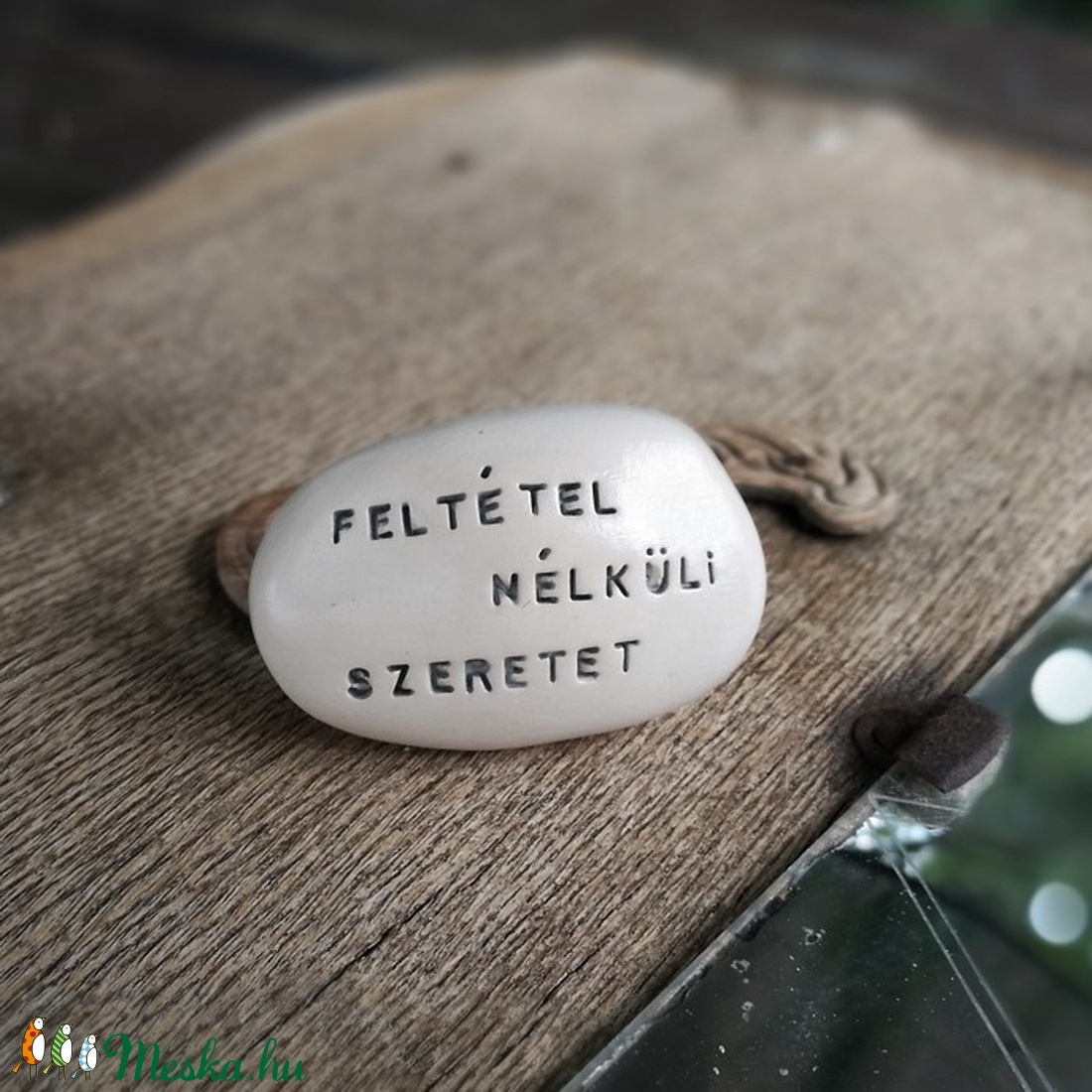 FELTÉTEL NÉLKÜLI SZERETET - Varázskavics ezüst -  - Meska.hu