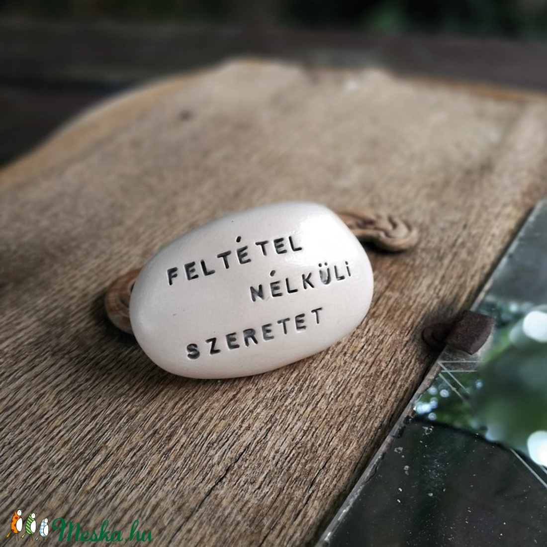 FELTÉTEL NÉLKÜLI SZERETET - Varázskavics ezüst -  - Meska.hu