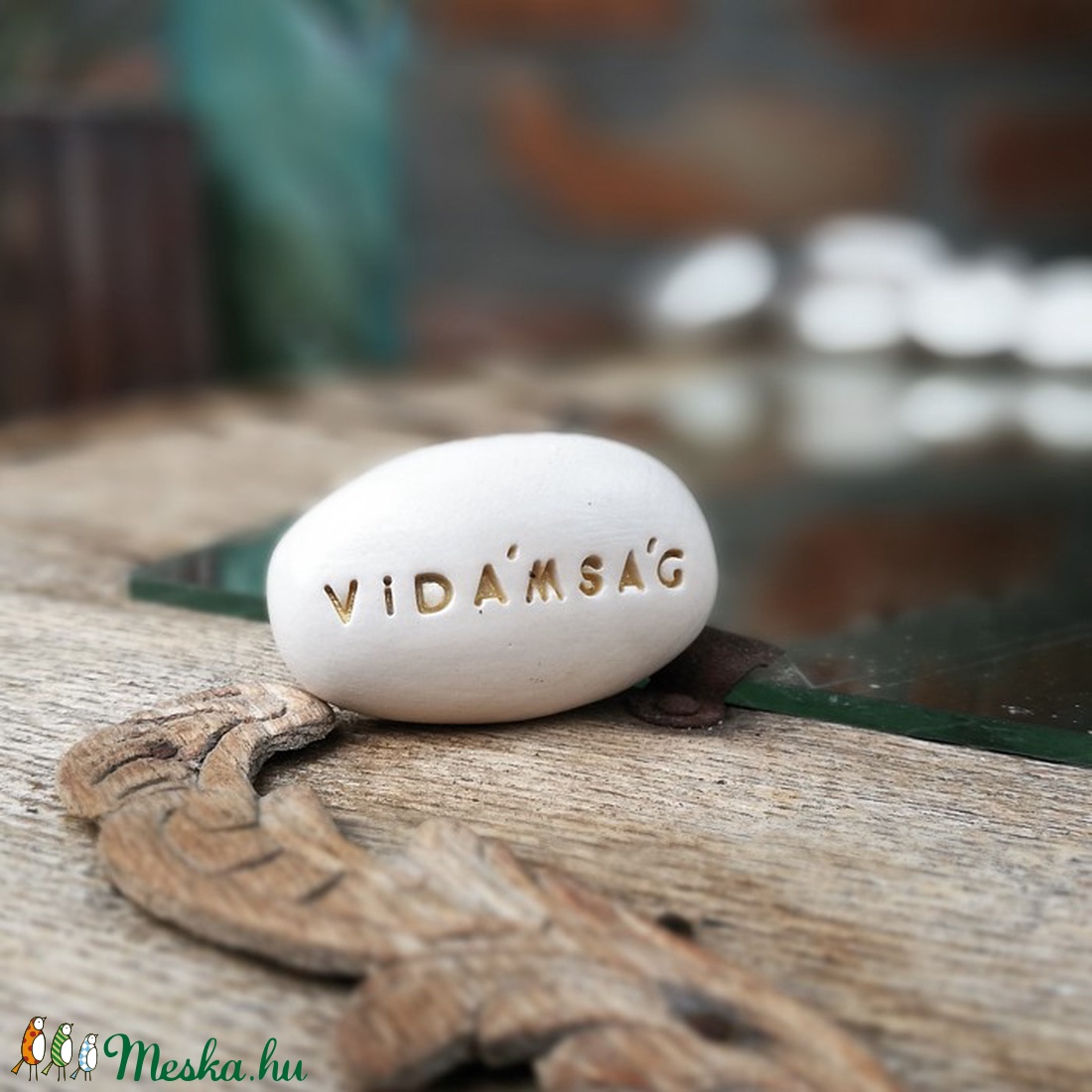 VIDÁMSÁG - Varázskavics arany -  - Meska.hu