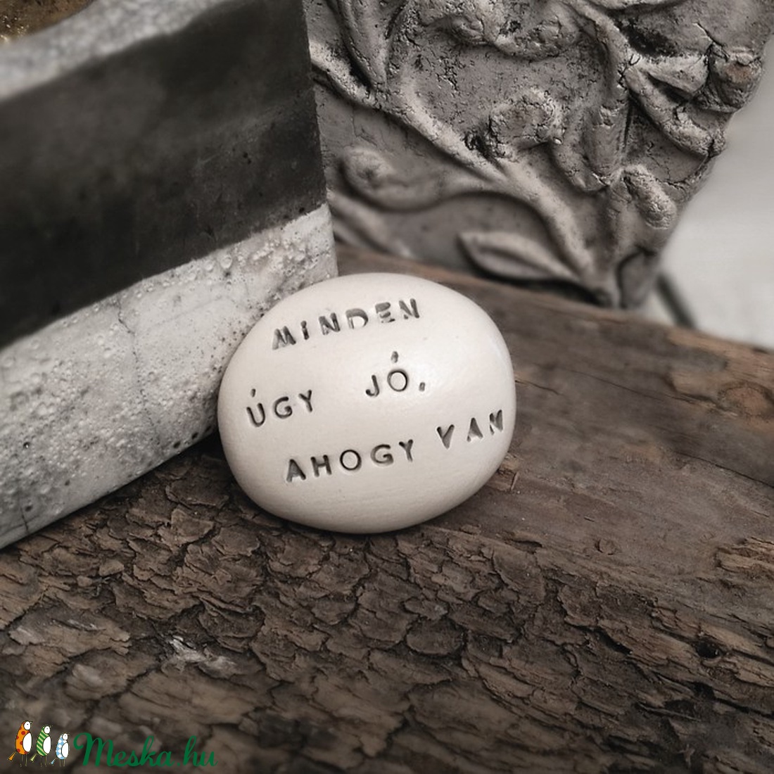 MINDEN ÚGY JÓ, AHOGY VAN - Varázskavics ezüst -  - Meska.hu