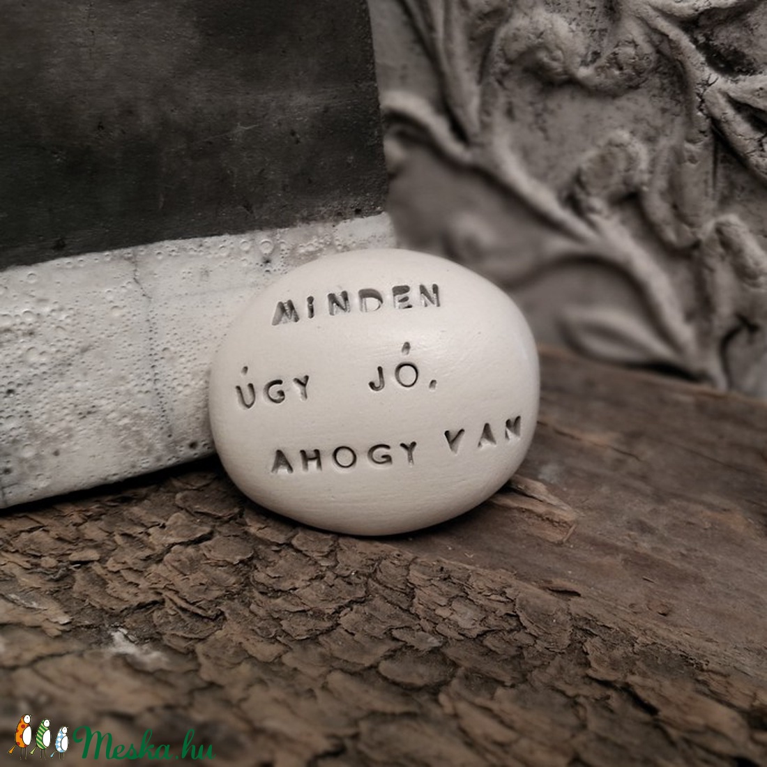 MINDEN ÚGY JÓ, AHOGY VAN - Varázskavics ezüst -  - Meska.hu