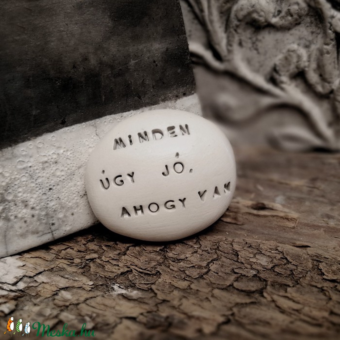 MINDEN ÚGY JÓ, AHOGY VAN - Varázskavics ezüst -  - Meska.hu
