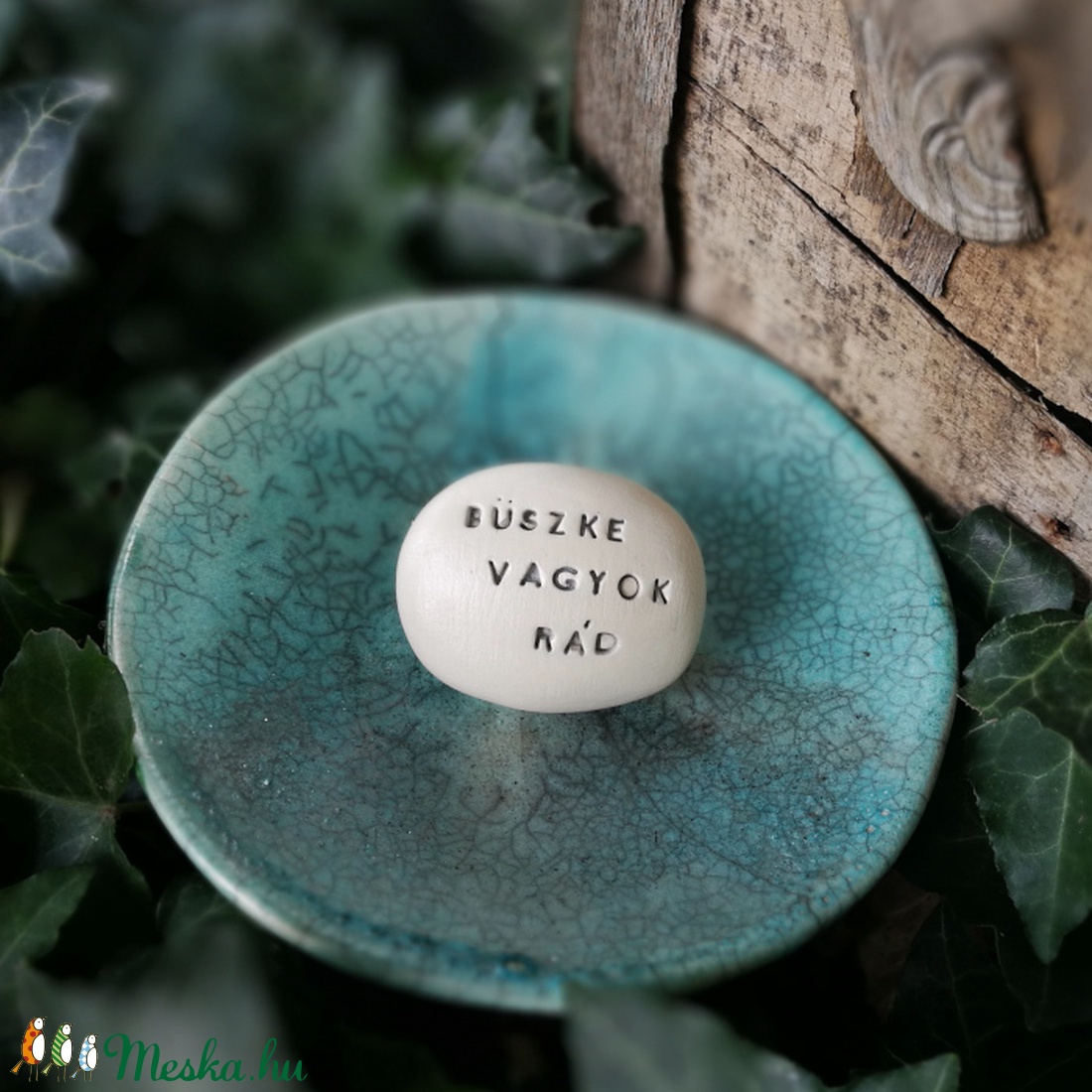 BÜSZKE VAGYOK RÁD - Varázskavics ezüst -  - Meska.hu
