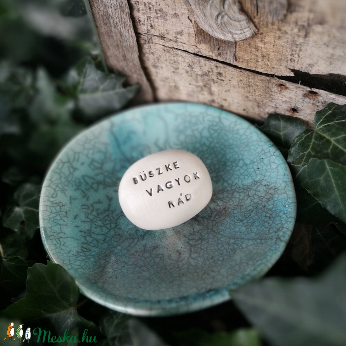 BÜSZKE VAGYOK RÁD - Varázskavics ezüst -  - Meska.hu