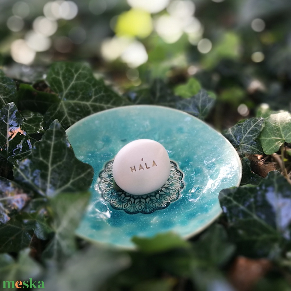 HÁLA - Kerámia Varázskavics üzenettel, motivációs felirattal - esküvő - emlék & ajándék - köszönőajándék - Meska.hu