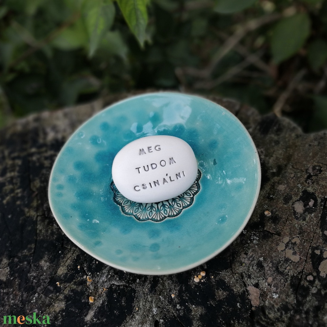 MEG TUDOM CSINÁLNI - Kerámia Varázskavics üzenettel, motivációs felirattal - esküvő - emlék & ajándék - köszönőajándék - Meska.hu