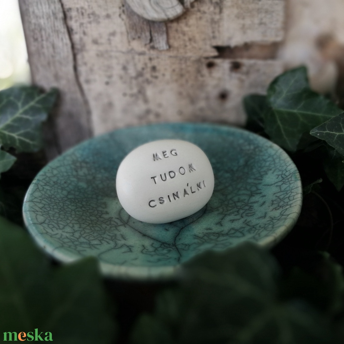 MEG TUDOM CSINÁLNI - Kerámia Varázskavics üzenettel, motivációs felirattal - esküvő - emlék & ajándék - köszönőajándék - Meska.hu