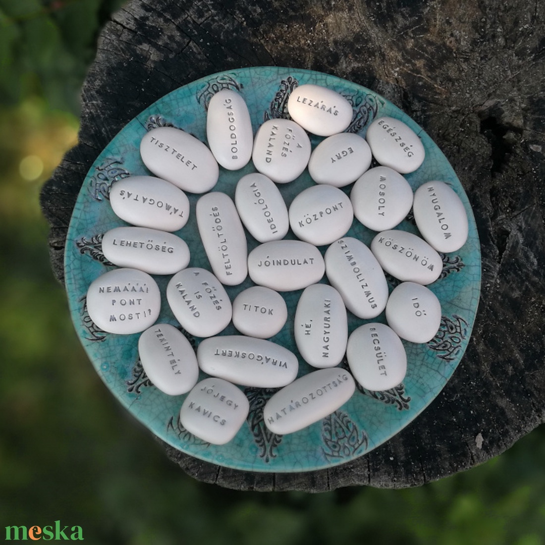 A TE ÜZENETED - Kerámia feliratos Varázskavics, egyedi üzenettel - esküvő - emlék & ajándék - köszönőajándék - Meska.hu