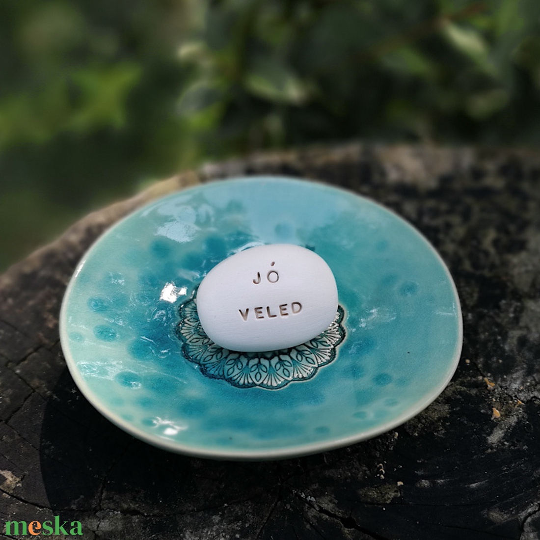 JÓ VELED - Kerámia Varázskavics kedves üzenetekkel és varázserővel - esküvő - emlék & ajándék - nászajándék - ceremónia szett - Meska.hu