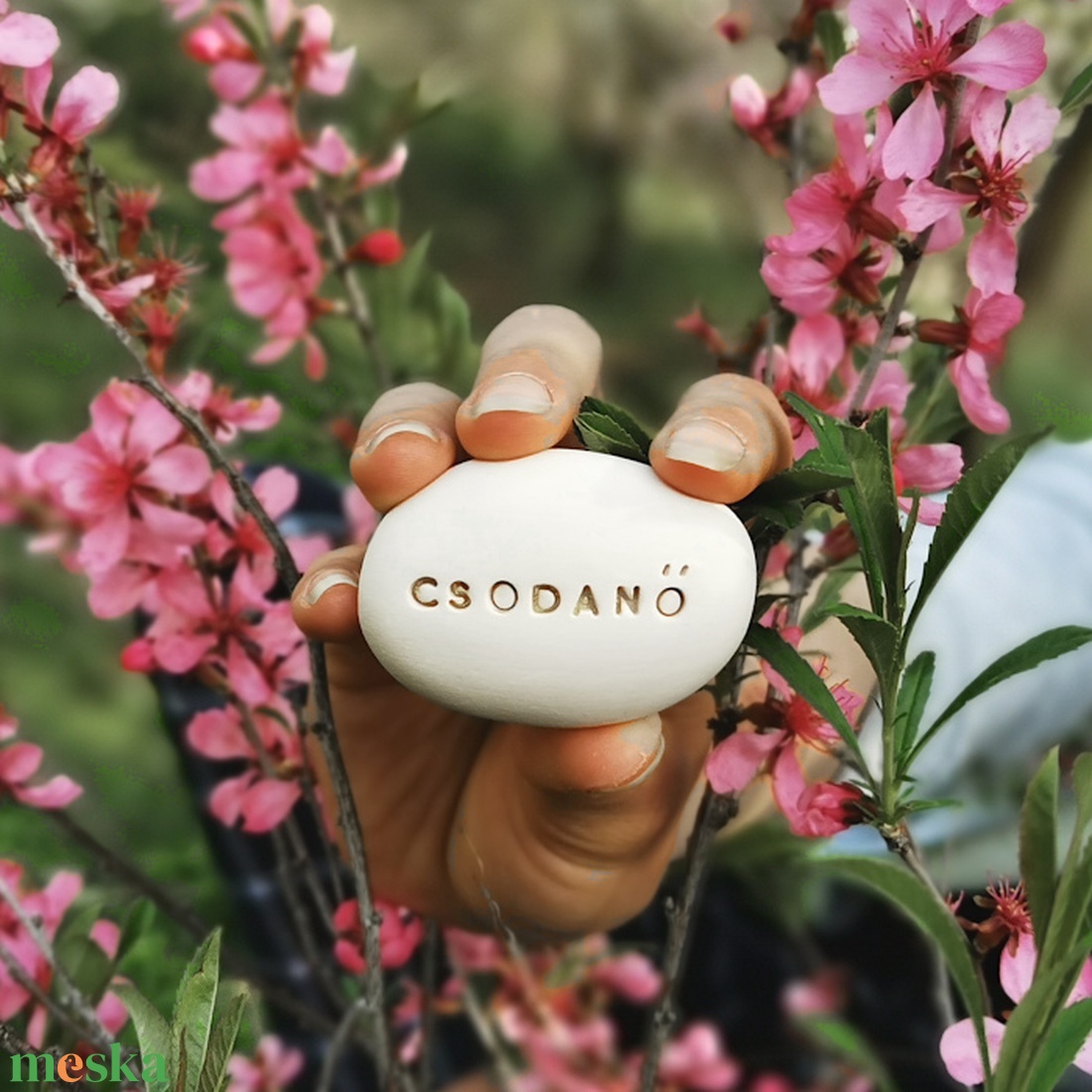 CSODANŐ - Mondd el Varázskaviccsal, egyedi ajándék, feliratos kerámia kavics - esküvő - emlék & ajándék - köszönőajándék - Meska.hu