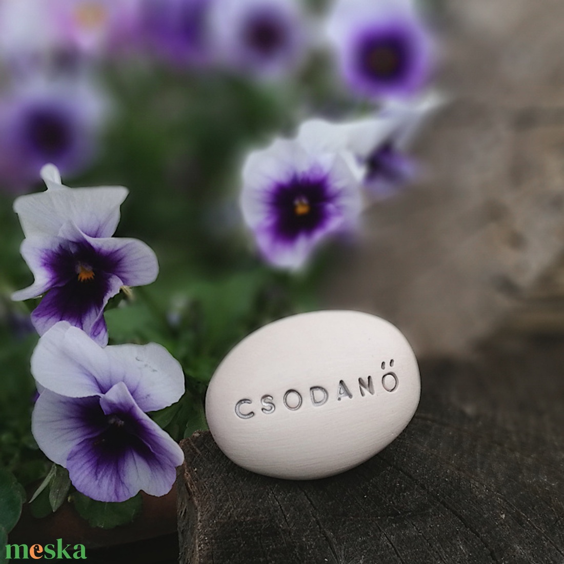 CSODANŐ - Mondd el Varázskaviccsal, egyedi ajándék, feliratos kerámia kavics - esküvő - emlék & ajándék - köszönőajándék - Meska.hu