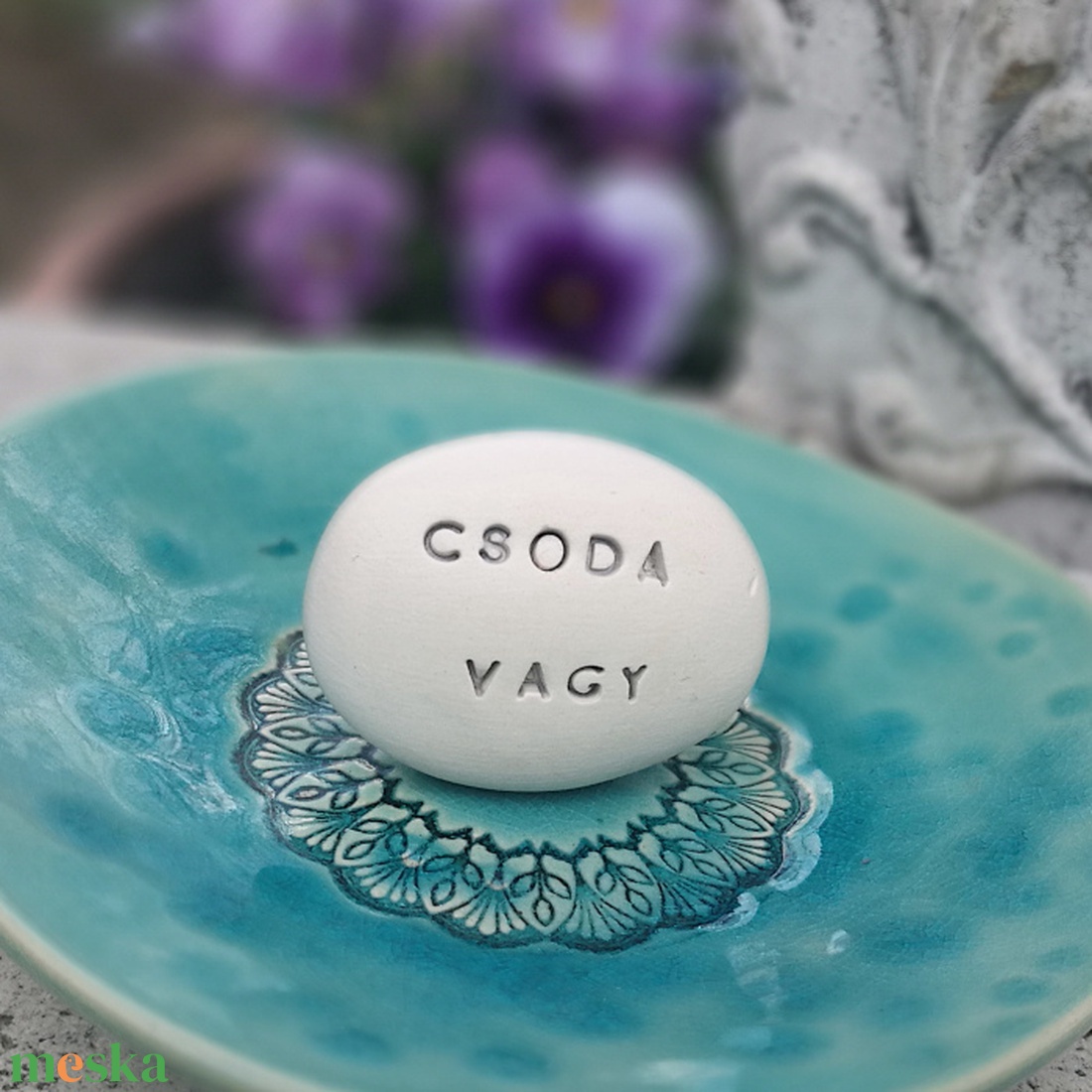 CSODA VAGY - Kerámia Varázskavics kedves üzenetekkel, motivációkkal - esküvő - emlék & ajándék - köszönőajándék - Meska.hu