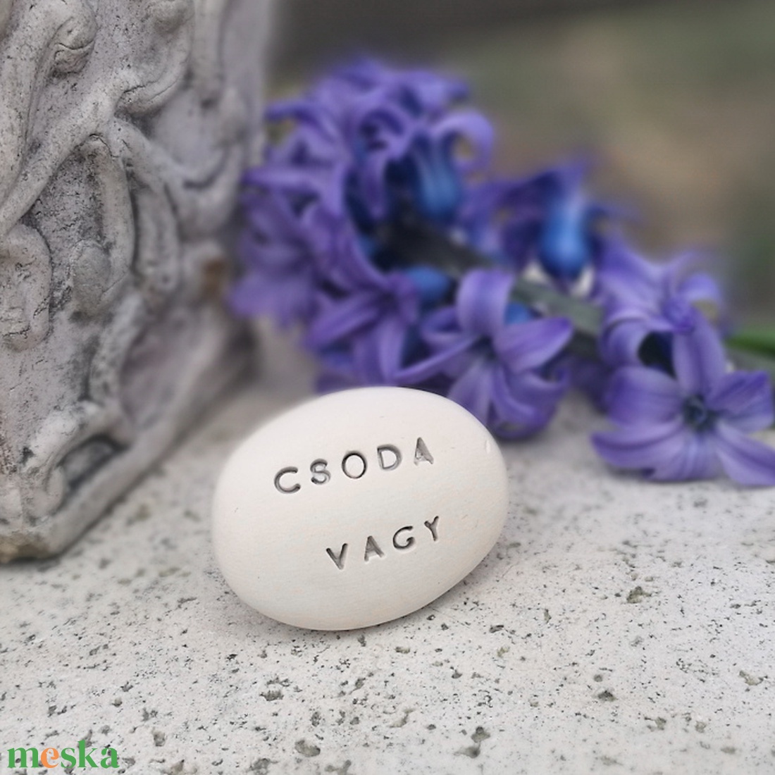 CSODA VAGY - Kerámia Varázskavics kedves üzenetekkel, motivációkkal - esküvő - emlék & ajándék - köszönőajándék - Meska.hu