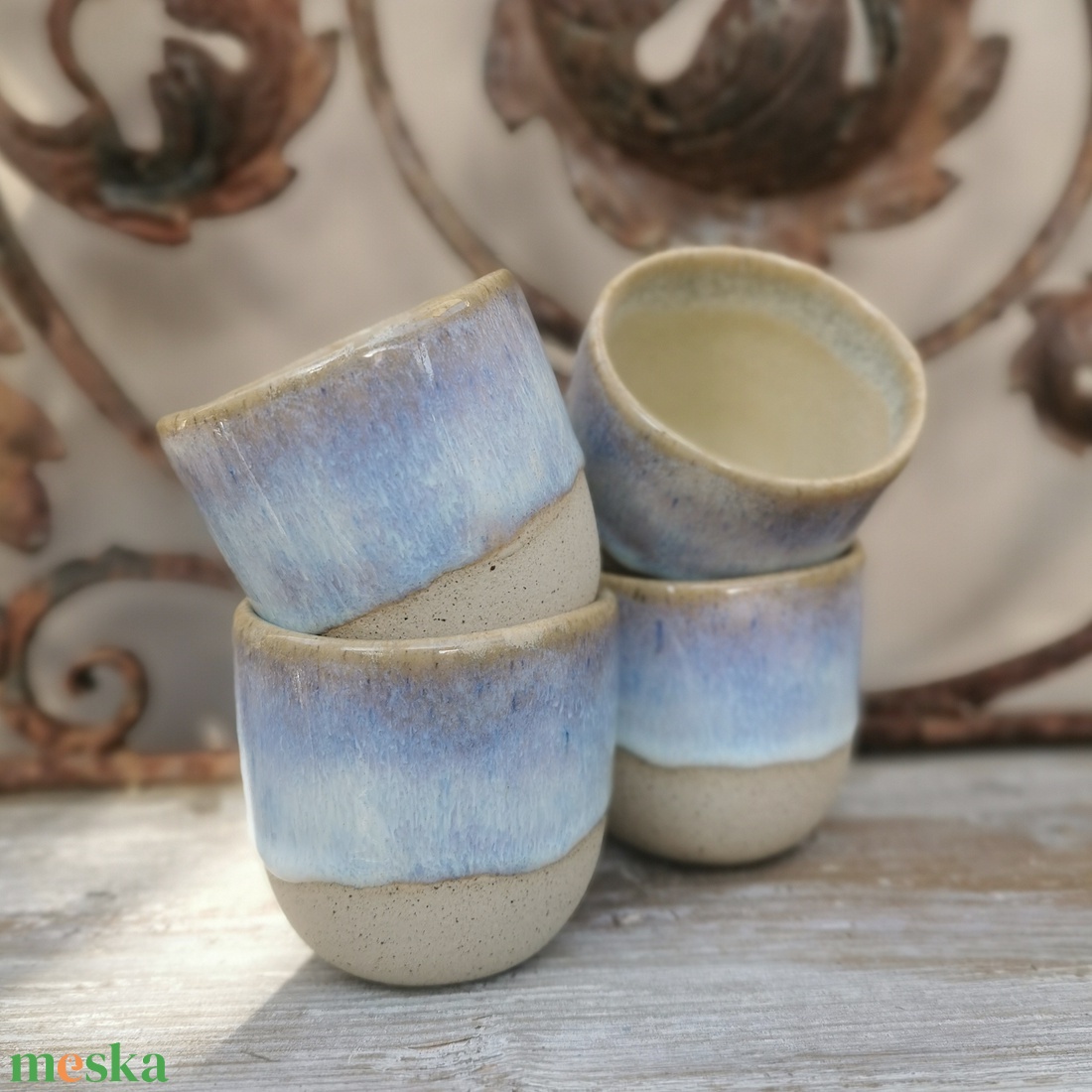 Kerámia Unicorniskávéscsésze szett, 4 db 120 ml - es + AJÁNDÉK mini tálka - otthon & életmód - konyhafelszerelés, tálalás - tálalás - bögre & csésze - Meska.hu