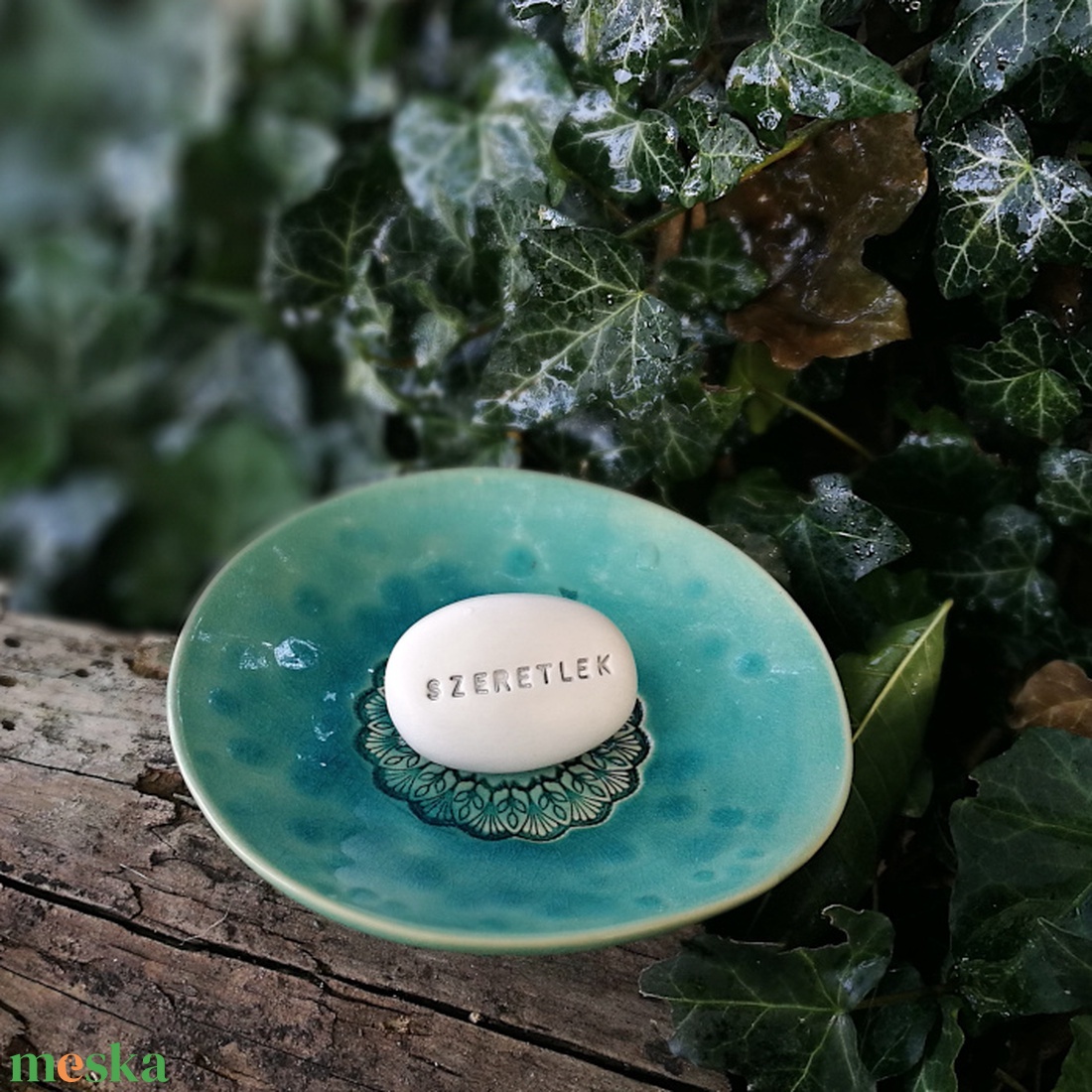 SZERETLEK - Kerámia Varázskavics kedves üzenetekkel, motivációkkal - esküvő - emlék & ajándék - nászajándék - nászajándék gyűjtők - Meska.hu