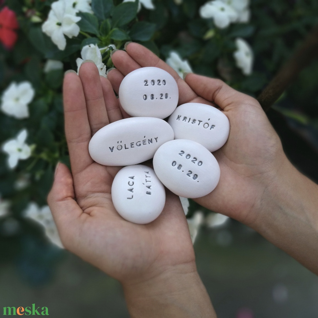 ESKÜVŐRE - Varázskavics köszönőajándék, nászajándék személyre szabva - esküvő - emlék & ajándék - köszönőajándék - Meska.hu