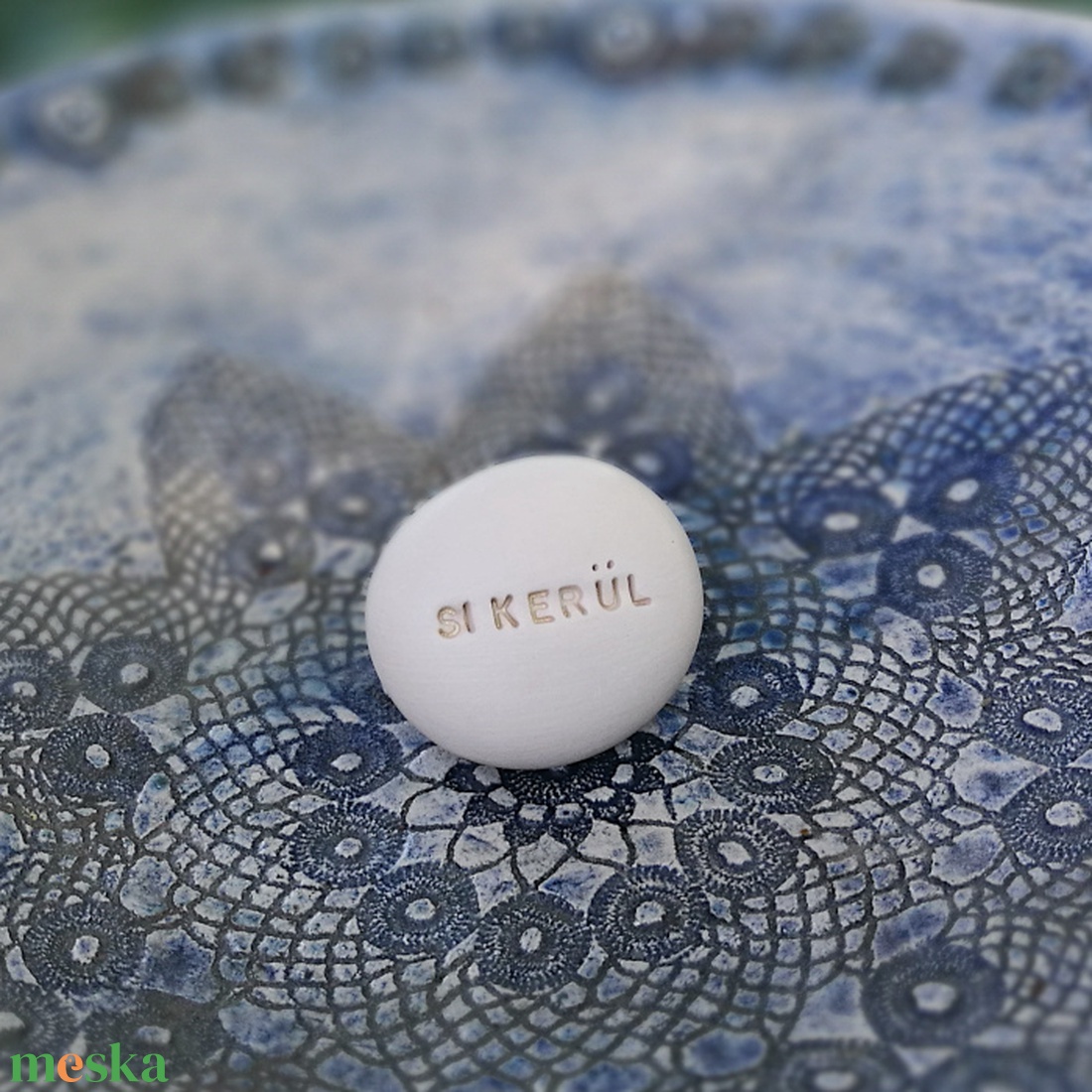 SIKERÜL - Kerámia Varázskavics üzenettel, motivációs felirattal - kellékek & szerszámok - díszíthető tárgyak - kerámia - Meska.hu