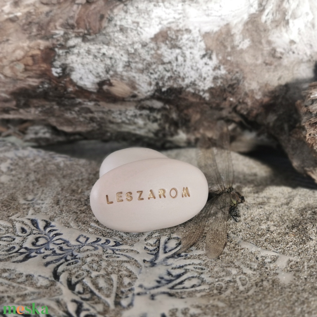 LESZAROM - Kerámia Varázskavics üzenettel, motivációs felirattal - kellékek & szerszámok - díszíthető tárgyak - kerámia - Meska.hu