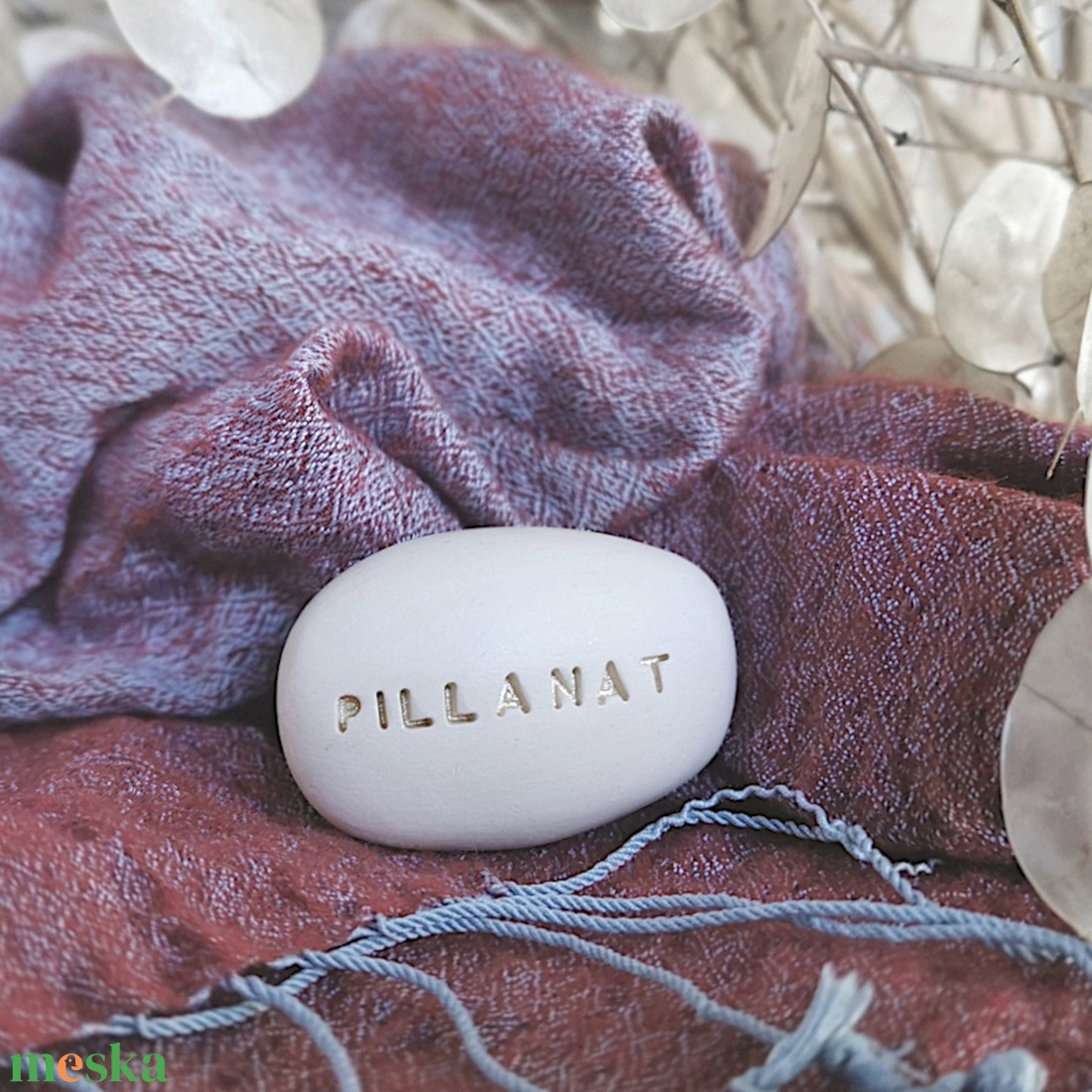 PILLANAT - Kerámia Varázskavics üzenettel, motivációs felirattal - kellékek & szerszámok - díszíthető tárgyak - kerámia - Meska.hu