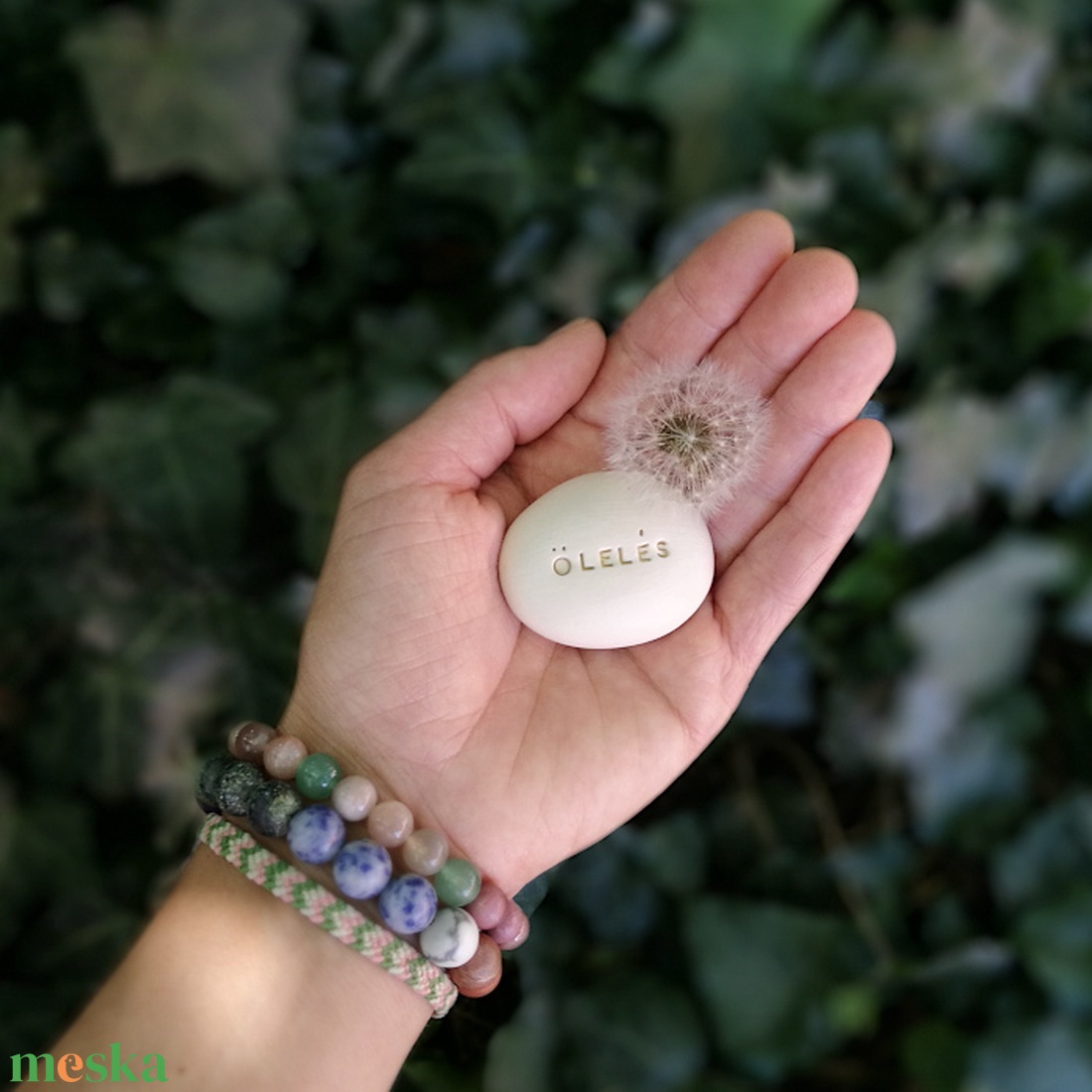 ÖLELÉS - Kerámia Varázskavics üzenettel, motivációs felirattal - esküvő - emlék & ajándék - köszönőajándék - Meska.hu