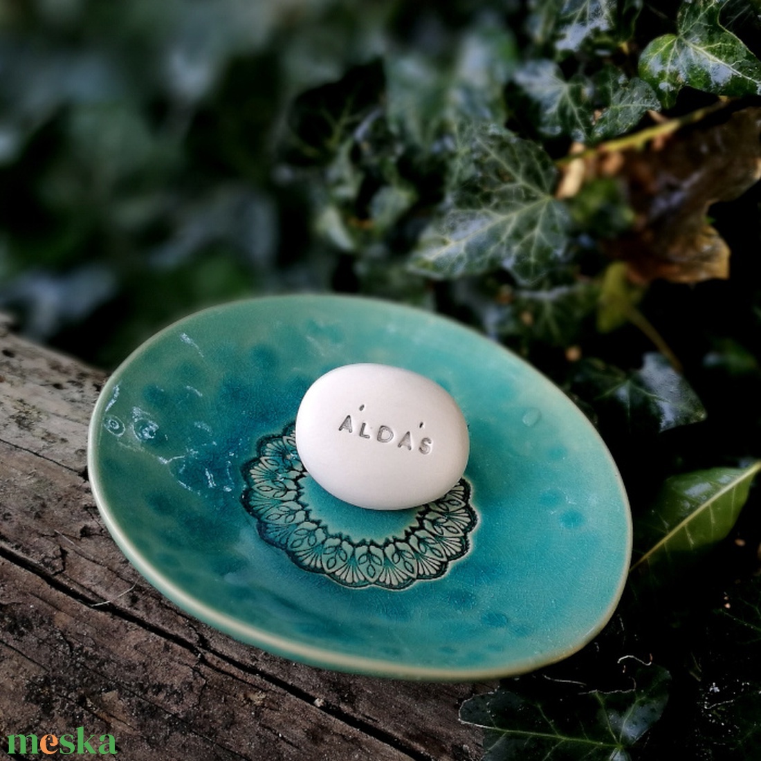 ÁLDÁS - Kerámia Varázskavics üzenettel, motivációs felirattal - esküvő - emlék & ajándék - köszönőajándék - Meska.hu