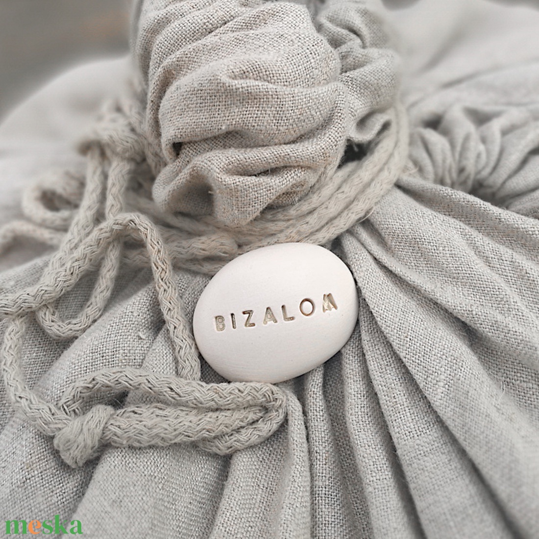 BIZALOM - Kerámia Varázskavics üzenettel, motivációs felirattal - esküvő - emlék & ajándék - köszönőajándék - Meska.hu