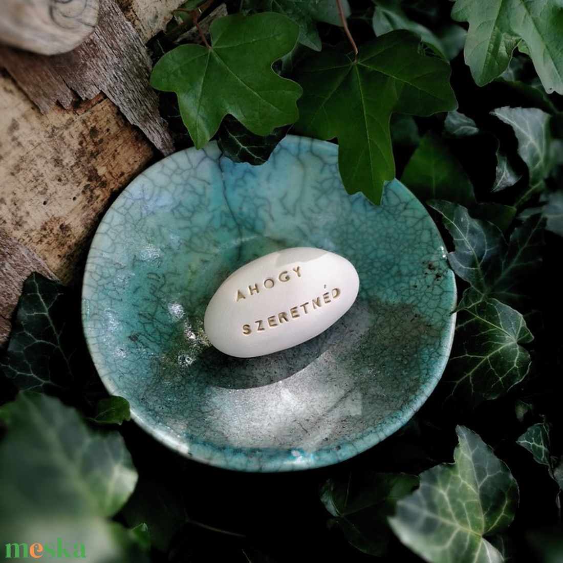 AHOGY SZERETNÉD - Kerámia Varázskavics üzenettel, motivációs felirattal - esküvő - emlék & ajándék - köszönőajándék - Meska.hu